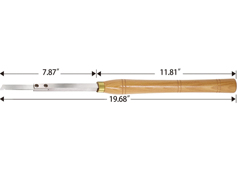 Carbide Parting Tool and Grooving Woodturning Tool 19.68 inches for Wood Turning Lathe