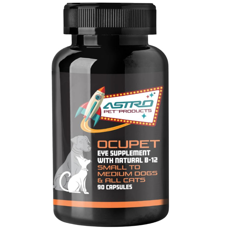 ASTROPET - OCUPET - Eye Supplement - for Small-Medium Dogs & All Cats - Supports Eye & Vision Health - Human-Grade Ingredients - with Lutein & Essential Vitamins - Made in USA - 90 Capsules For Small / Medium Pets