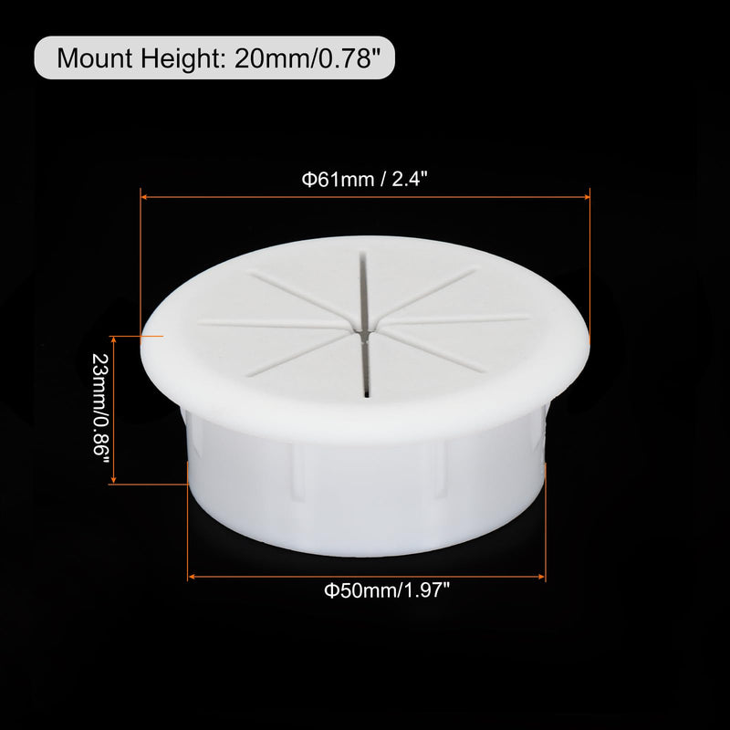 uxcell 10pcs Cable Hose Snap Bushing Grommet Protector 50mm Mount Dia White Plastic Cable Snap Locking Bushing Grommet - NewNest Australia