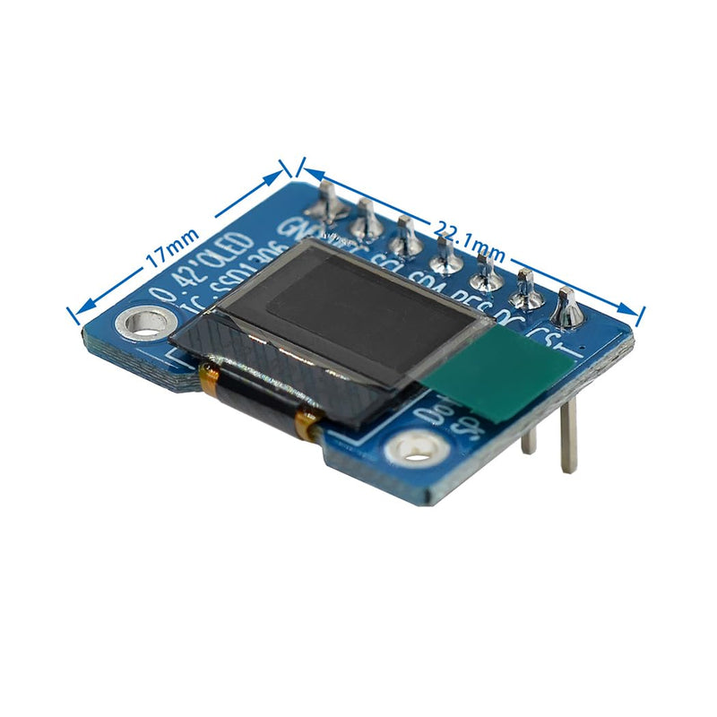 HiLetgo 2pcs 0.42" SSD1306 72 * 40 SPI OLED Display Module 0.42 Inch 72x40 OLED LCD Display Screen Module White 3.3V (SPI)