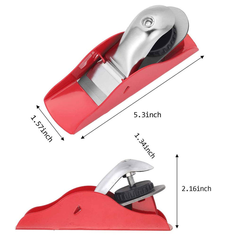 Mini Hand Planer 3-1/2 inch Red Adjustable, used for Wood Craft Processing, Carving and Trimming Projects, Carpenter DIY Model Making (Hand Planer Red) - NewNest Australia