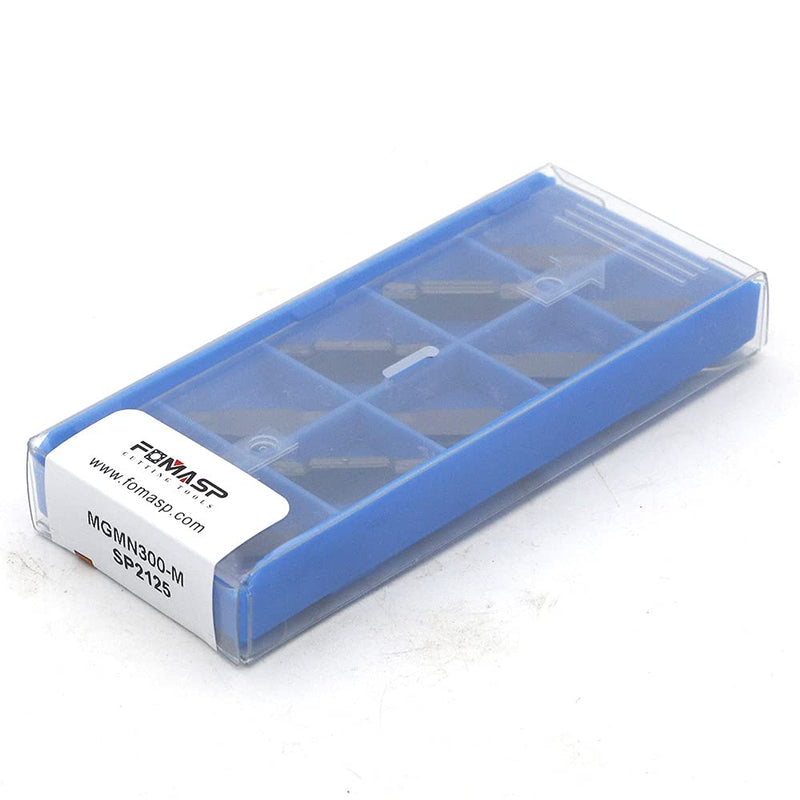 MGMN300-M Carbide Grooving Inserts for MGEHR/L and MGIVR/L Grooving Cut-Off Tool Holder, Installed with KOLORY, PVD Coating, 10pcs