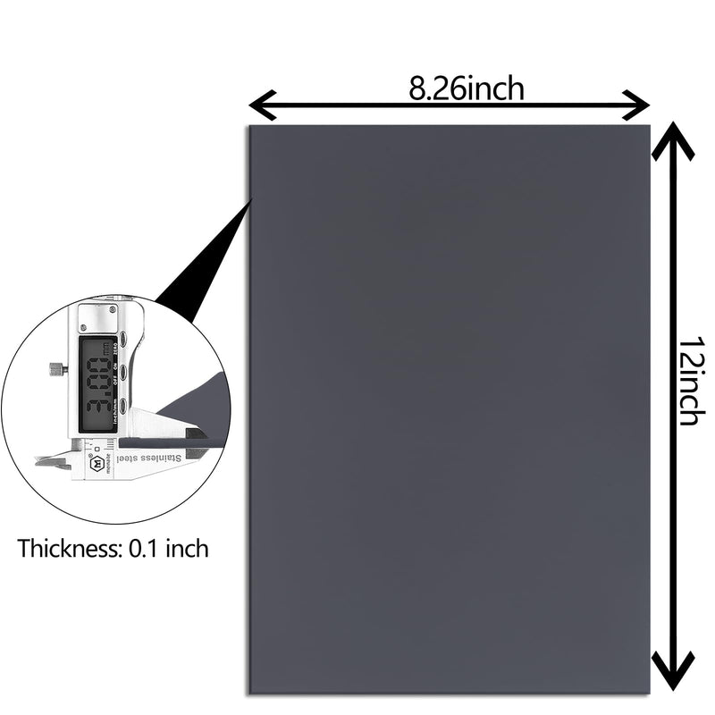 Rubber Stamp Sheets for Laser Engraving Machine, 2 PCS A4 Size Engraving Soft Rubber Mats for Laser Cutter to Make Rubber Stamps, Ink Stamp Pads Engraving Tools & Supplies (Dark Gray) Dark Gray
