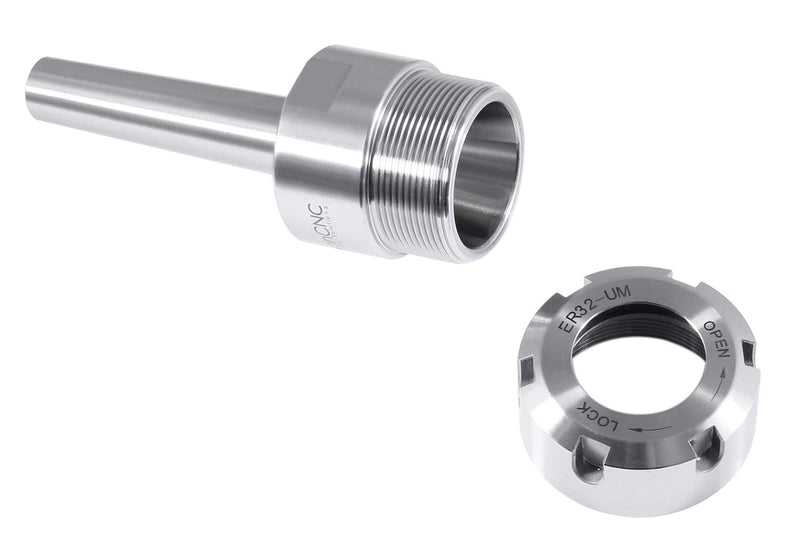 Accusize Industrial Tools Morse Taper MT2 Shank ER32 Collet Chuck, Max 8000 RPM, 3/8"-16 Drawbar End, Max TIR 0.0002'' O.D to I.D, 0223-0235 MT2-ER32