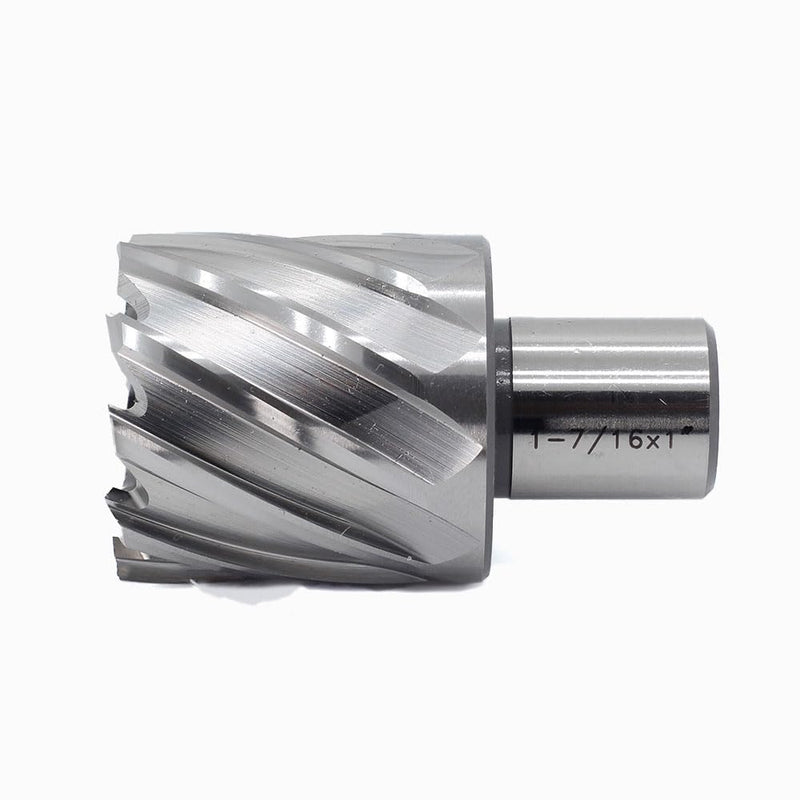 OSCARBIDE 1-7/16"x1 HSS Annular Cutter 3/4" Weldon Shank Mag Bit | 2 Flat Shank | 1-7/16"Cutting Diameter | 1"Cutting Depth | Burr-Free Holes | Rapid Chip Removal | Precision Ground Edges