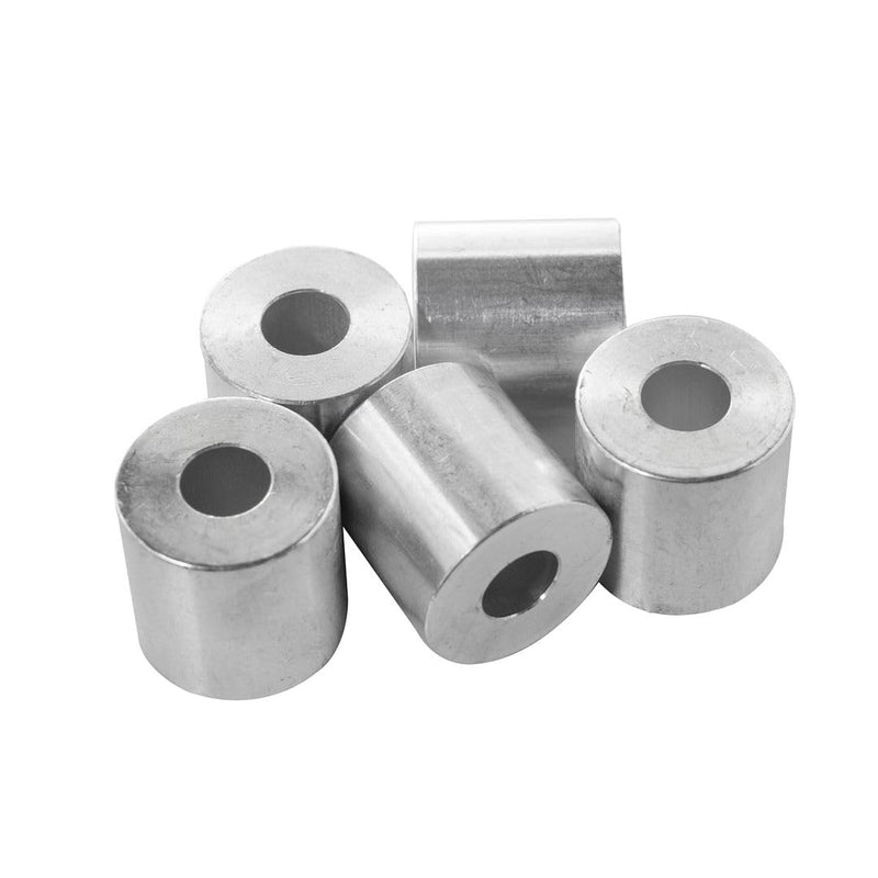 Aluminum Spacer 1" OD x 3/8" ID x Choose Your Length, Round Spacer Unthreaded Standoff Bushing Plain Finish, Fits Screws Bolt 3/8" or M10 by Metal Spacers Online (1" Length, 10 Pack) 1" Length