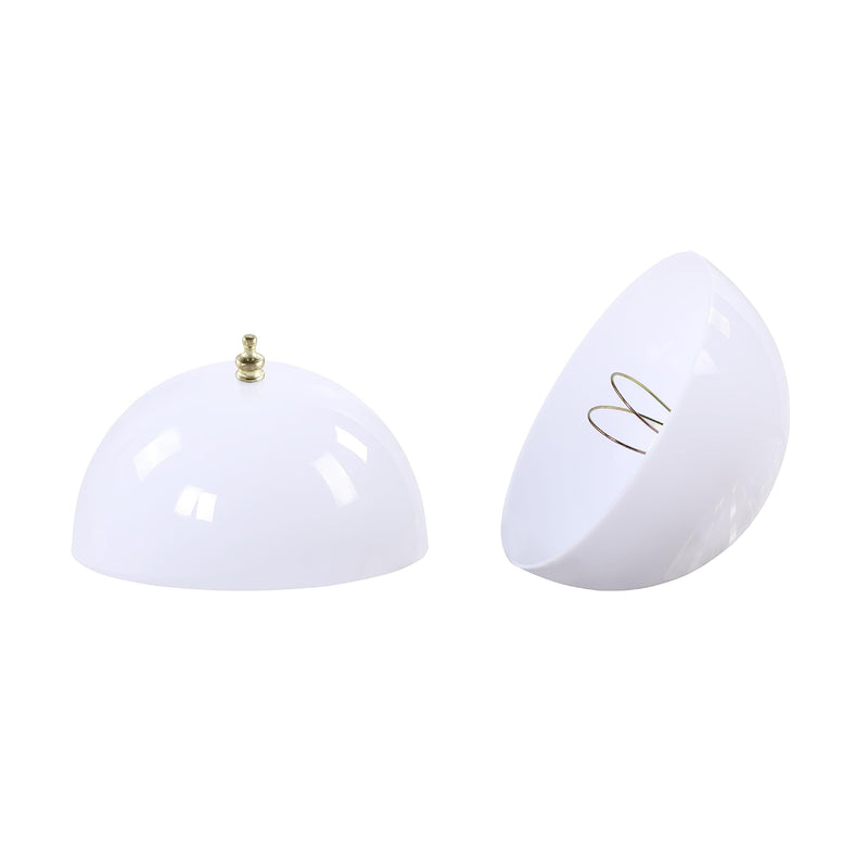 Aspen Creative 28008-15-2, Clip-on Dome Shade for A-Type Bulb Indoor Location Light Fixtures/White Finish, 7 5/8" Diameter x 4" Height, 2 Pack 7.63"W x 4"H White - NewNest Australia