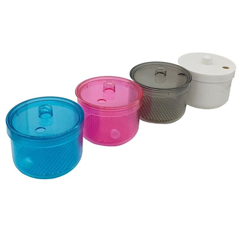 Dental Burs Soak Box with Strainer, Bur Disinfection Box Dnetal Burs Holder Cleaner for Burs Cleaning, Soaking (White) White