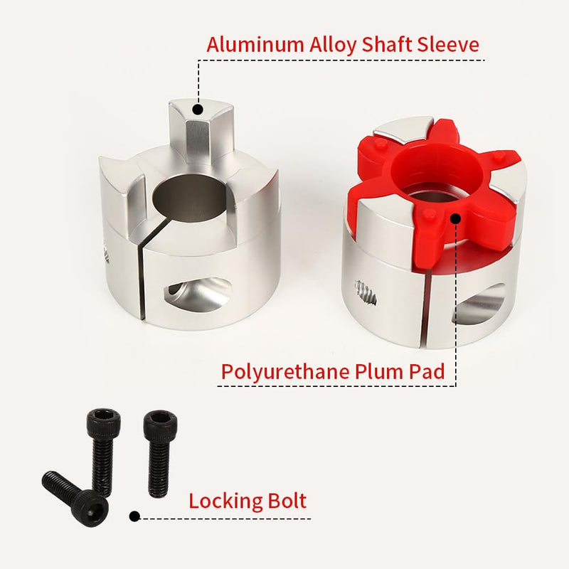 6mm to 14mm Plum Flexible Shaft Coupling, Diameter 30mm Length 35mm Aluminium Motor Connector Flexible Spider Coupler for 3D Printer CNC Machine Servo Stepped Motor CFC-30x35-6x14