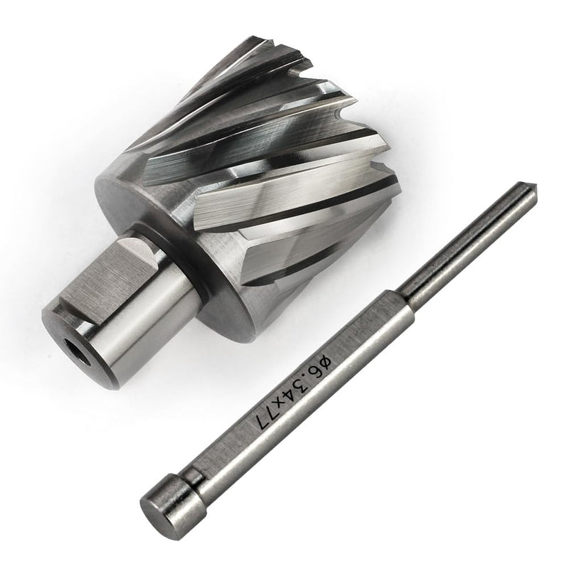 OSCARBIDE 1-9/16" x 1" HSS Annular Cutter 3/4" Weldon Shank Mag Drill Bit | 2 Flat | 1-9/16"Cutting Diameter | 1"Cutting Depth | Burr-Free Holes | Rapid Chip Removal | 10x Faster Than Twist Drills