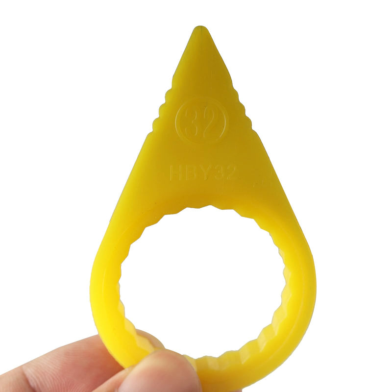 Wheel Check Loose Wheel Nut Indicator for 32 33 34MM Nuts Replace High Visibility Yellow HYB32 Nut Indicator, PU Material - 50PCS