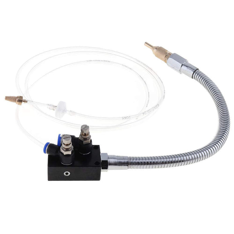 Mist Coolant Lubrication Spray System With Check Valve and Stainless Steel Flexible Pipe for Metal Cutting Engraving Cooling Machine/Air Pipe CNC Lathe Milling Drill