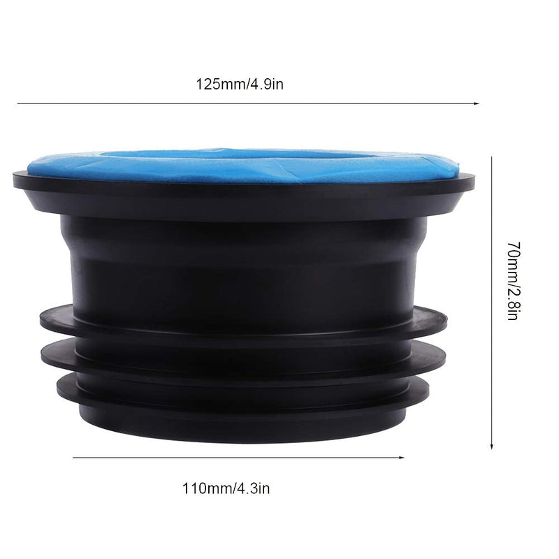 Toilet Rubber Ring, Leak Proof Rubber Toilet Bowl Gasket Durable Toilet Seal Ring for Toilet for Drain Pipe Sealing Suitable for 3" To 4"Outlet