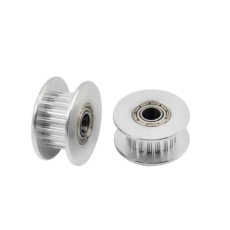5PCS GT2 Idler Pulley 5mm Bore, FBHDZVV Bearing 20 Teeth Aluminum 6mm Width Timing Belt Idler Pulley Wheel for 3D Printer 6mm Width Timing Belt 5mm teeth