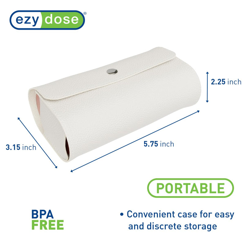 EZY DOSE Weekly (7-Day) AM/PM Pill Case, Medicine Planner, Vitamin Organizer, Pop-Out Compartments, 2 Times a Day, Rainbow Lids, Includes Cream Case, BPA Free Rainbow With Cream Case