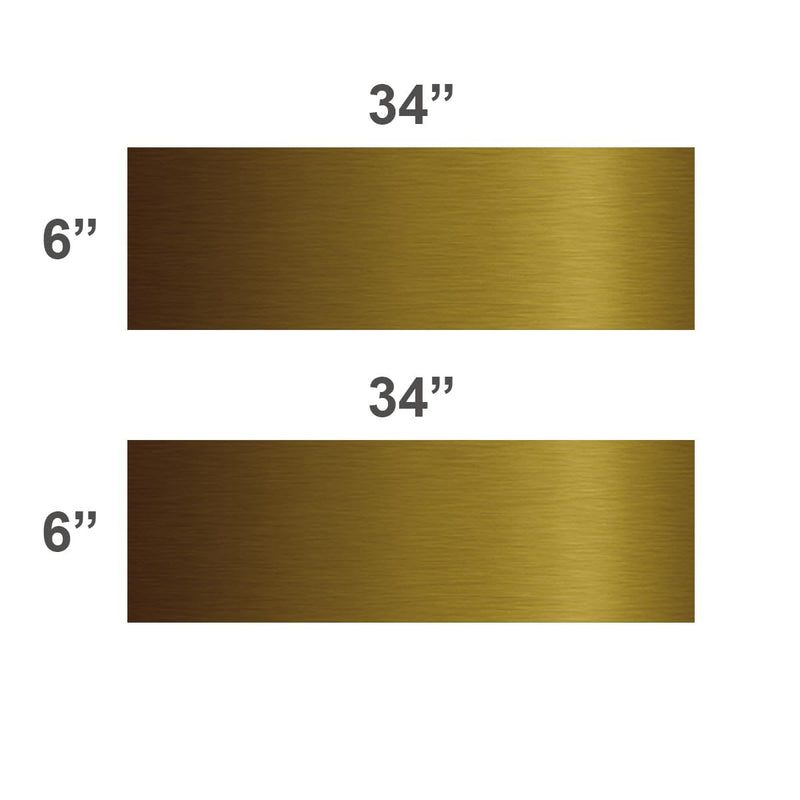 KOSHKA Door Kick Plate Peel and Stick (6"x 34", Brushed Brass Finish) 1