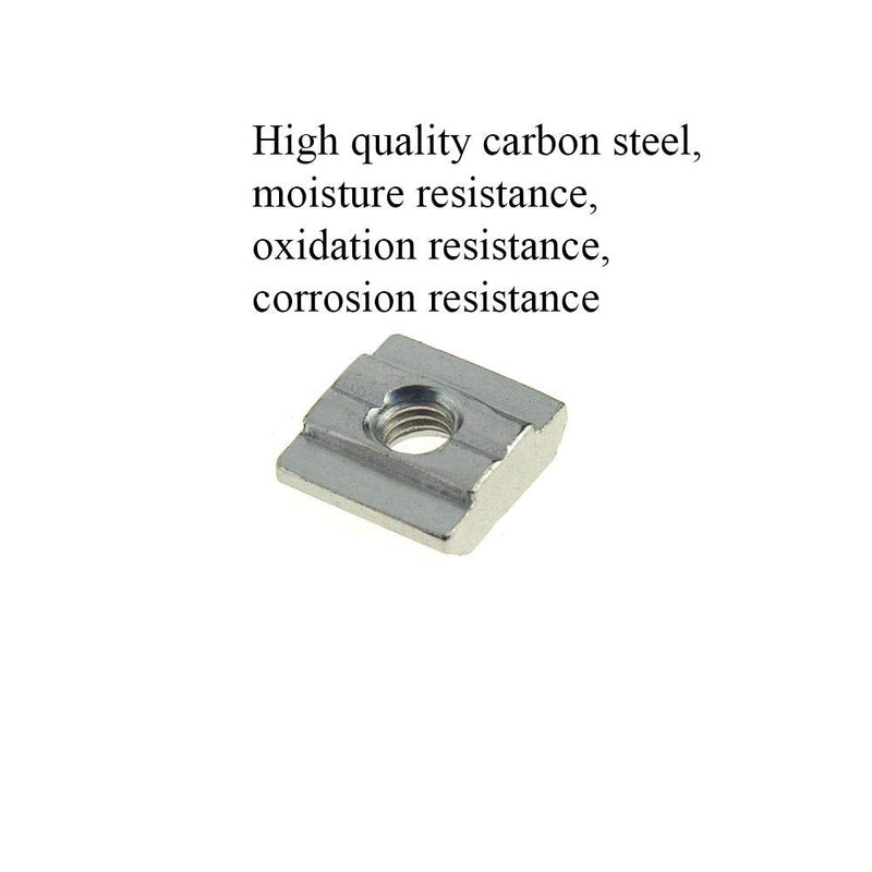 T Nuts Tee Sliding Slot Nuts 30 Series M6 Threaded Slide in Pre-Assembly for 30x30 Aluminum Extrusions Frame with Profile 3030 Sereis 8mm Slot for CNC Router Build Rail 3D Printer 24pcs 30Series M6-24Pack