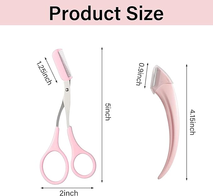 3 PCS Eyebrow Repair Beauty Tool Set with Comb Eyebrow Repair Scissors Professional Eyebrow Repair Scissors Stainless Steel Precision Eyebrow Repair Scissors Set for Men and Women Eyebrow Repair Tools - NewNest Australia