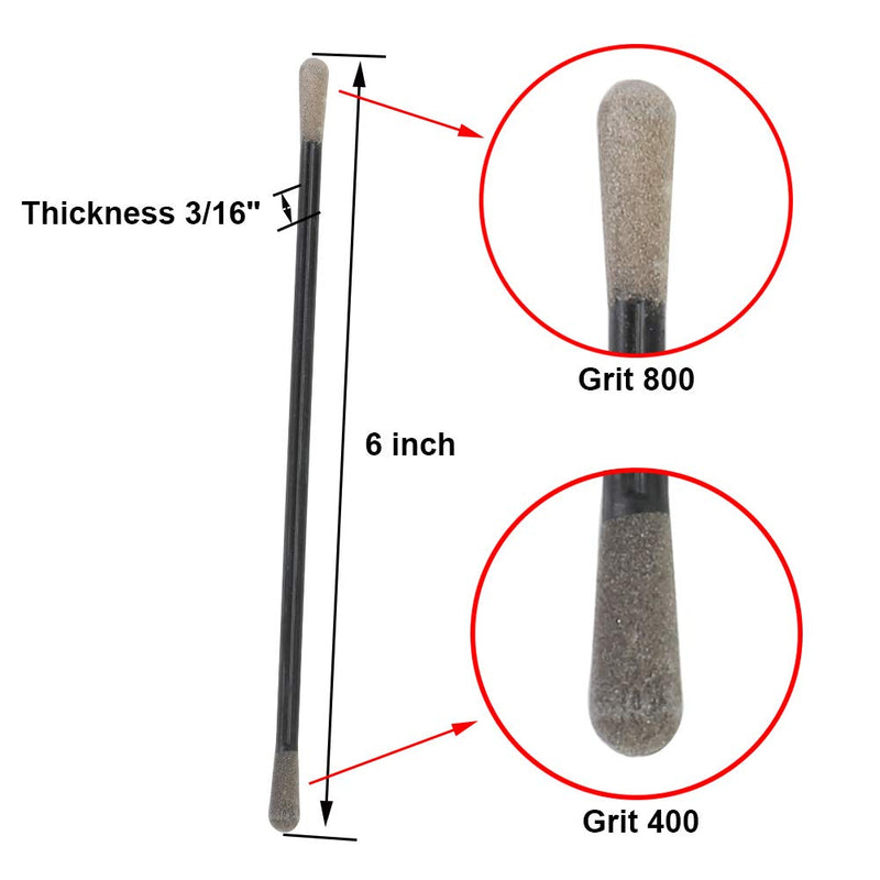 SCOTTCHEN Sanding Sticks Matchsticks Fine Detailing Sanding Grits 120/180 and 400/800-10 Pack 10 Pack