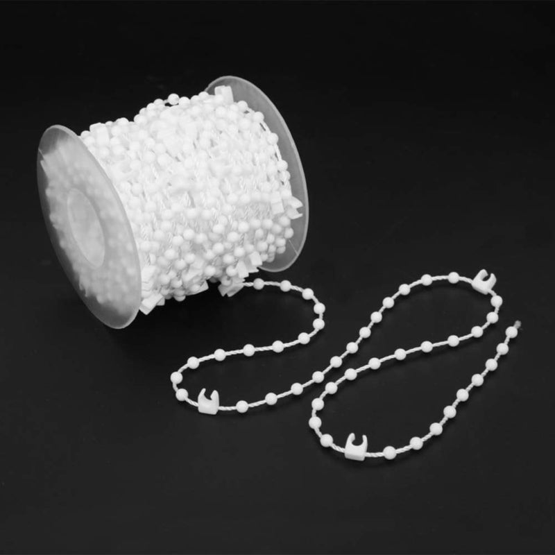 Blind Bottom Link Chain, Vertical Blind Bead, Smooth Surface Practical Blind Beaded Cord, Roller Blind Fitting, Simple to Use for Decoration Vertical Curtain(10M(10CM))