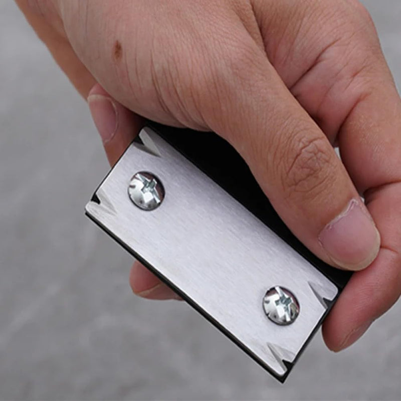 Woodworking Edge Trimmer, Hand Planer Edge Bander for Burrs,Edge Corner Planer,Wood Chamfering Fillet Scraper,Edge Banding Cutter for PVC ABS Melamine Veneer,Deburring Tool,MG-022BK Black