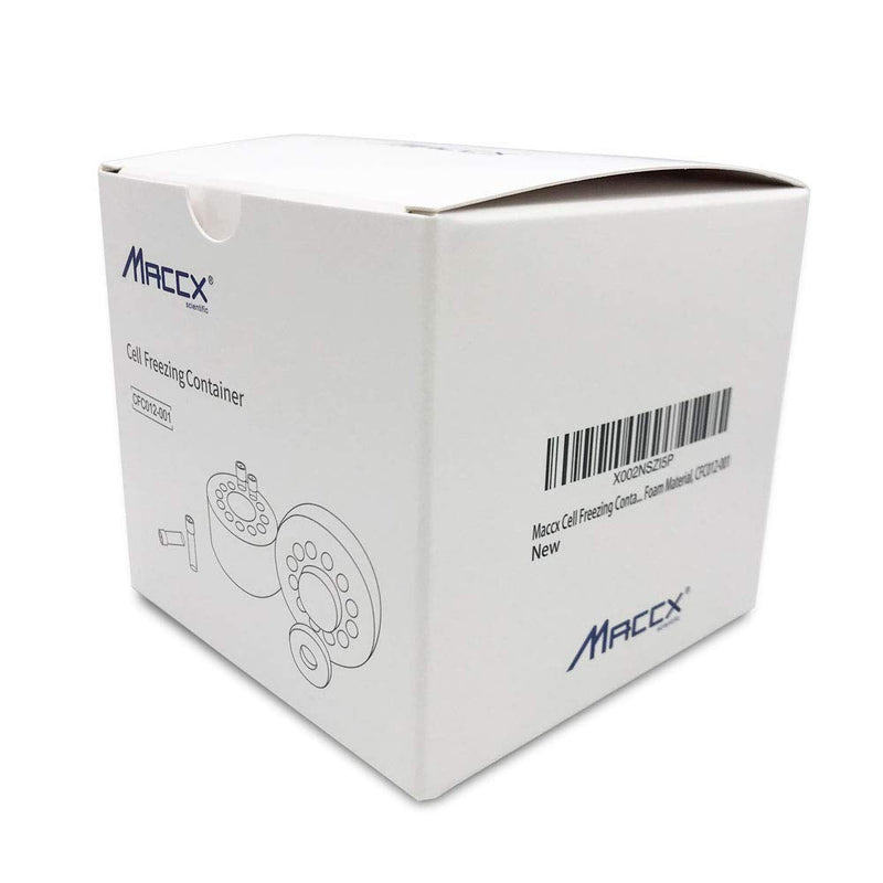 '-1℃(-33.8℉) Cell Freezing Container for 2ml Cryogenic Vials, 12 Places, Cross-Linked Polyethylene Foam with a Solid State Core, CFC012-001 For 12pcs of 2ml Cryogenic Vials