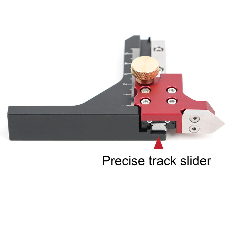 LICAEVEY Woodworking Height Gauge, Precision CNC Machined Aluminum Alloy Depth Measuring Tool with Dual Scale for Table Saw, Router Table, Drill Press
