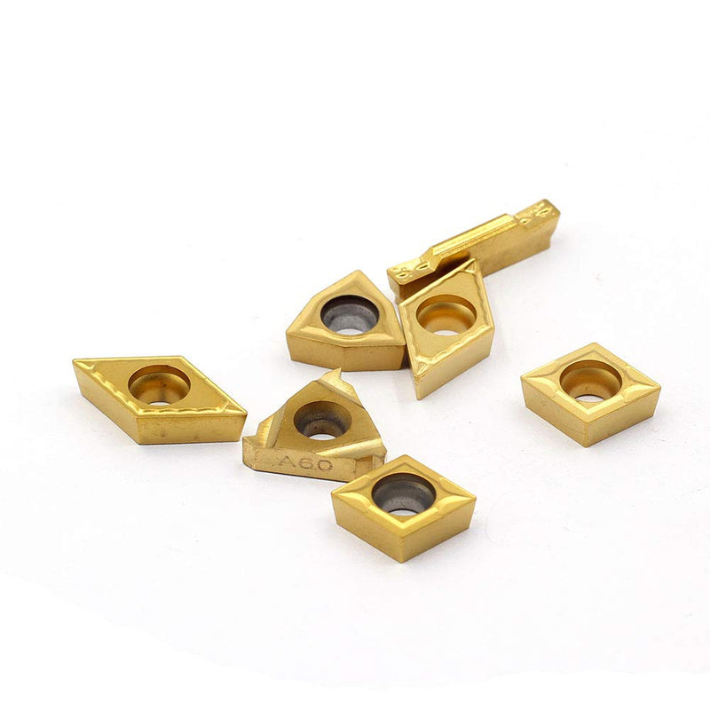OSCARBIDE Carbide Turning Inserts MGMN300,16ER A60,WCMT06T304,CCMT09T304,DCMT11T304 CNC Lathe Insert for 5/8" or 3/4" Indexable Lathe Turning Tool Holder Insert Replacement, 7 Pieces