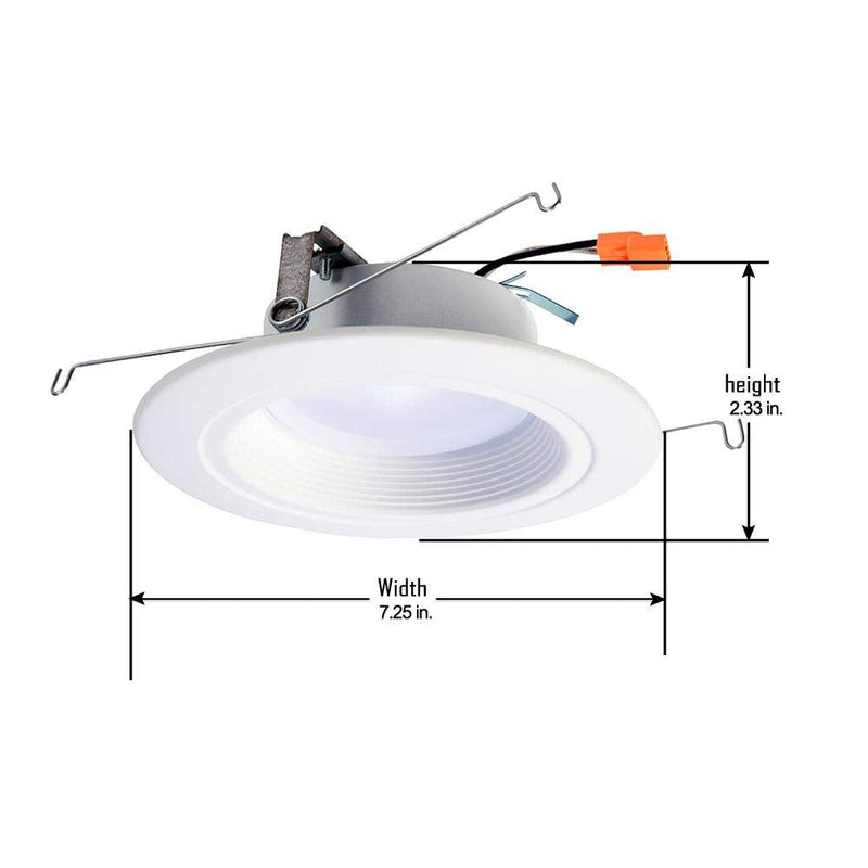 HALO RL 5/6 inch LED Recessed Lighting Integrated Ceiling Light Retrofit Trim at 3000K Soft White RL560WH9930R High Lumen 5 inch and 6 inch (Pack of 1)