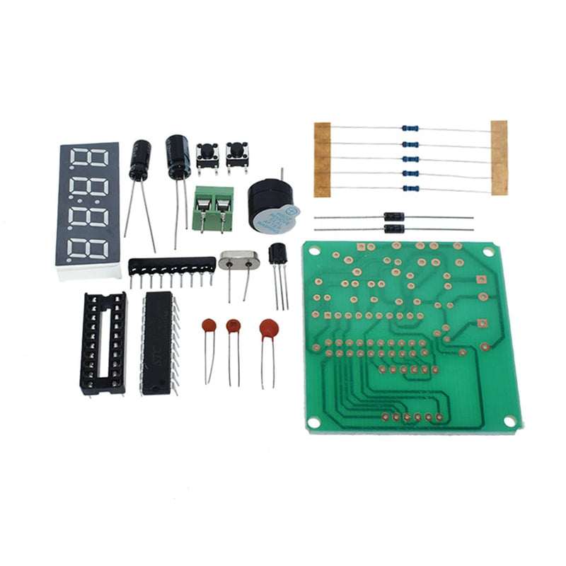 HiLetgo 2pcs AT89C2051 Digital LED Display Electronic Clock DIY Kit 0.56 Inch 4 Bits Electronic Clock Production Suite DIY Kit Red LED Tube 3V-5V