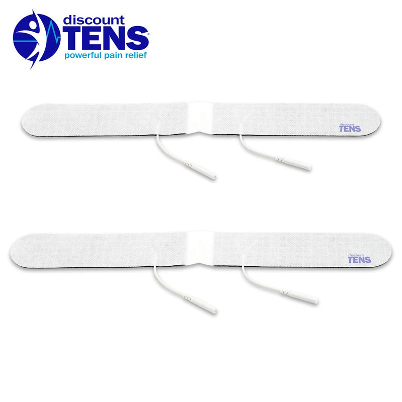 TENS Electrodes, 2 Premium Quality 13 inch x1.5 inch Lower Lumbar Strip Self Adhesive Electrodes for TENS Units, Wired TENS Unit Electrodes, Discount TENS Brand