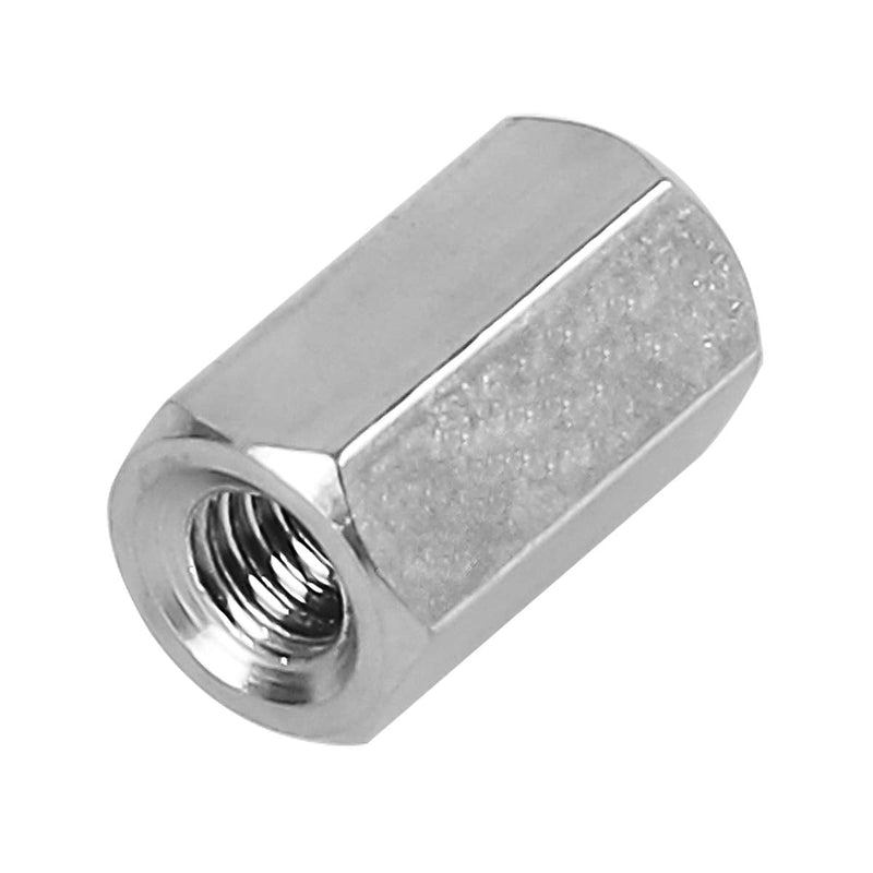 M4 X 0.7 -Pitch 12mm Length Hex Width 7mm Metric Hex Coupling Nut 304 Stainless Steel Rod Coupling Nuts（ Pack of 20）