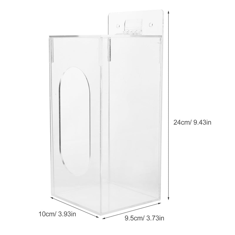 Wall Mount Glove Dispenser Mask Holder Storage Box Acrylic Wall-Mounted Organizer for Labs Hospitals Offices Food Service 9.44 X 3.93 X 3.74 in