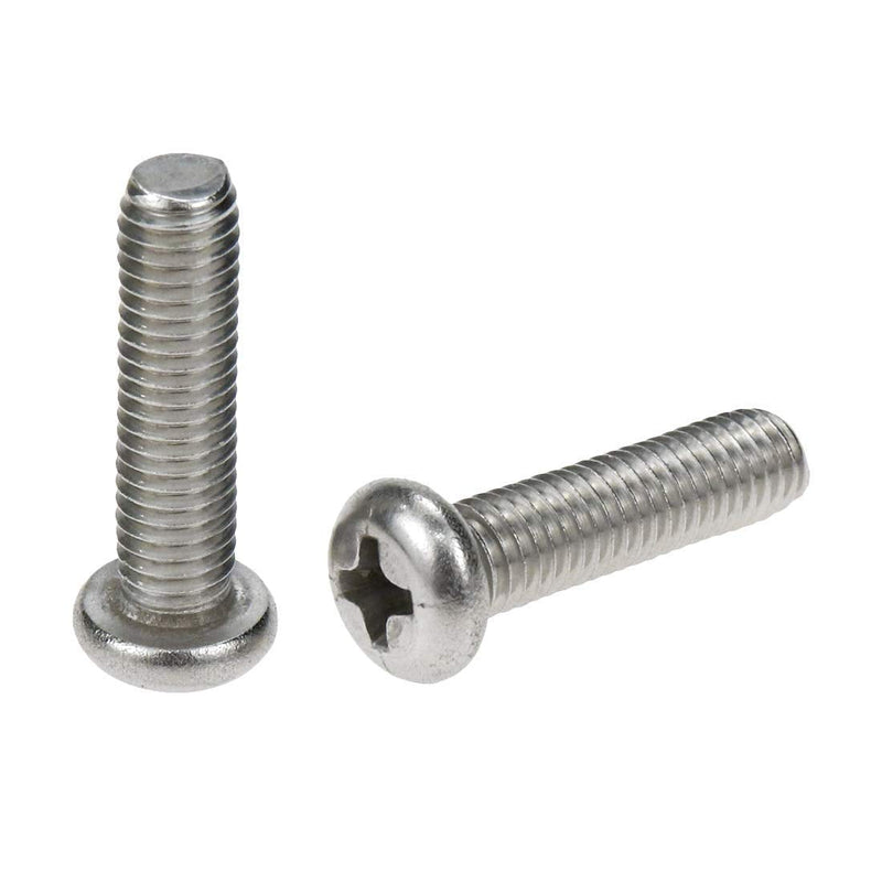 Yohii M5 x 20mm Pan Head Phillips Machine Screws 304 Stainless Steel - 100pcs- (G7.23) (Pack of 2) M5 x 20mm (Pack of 2)