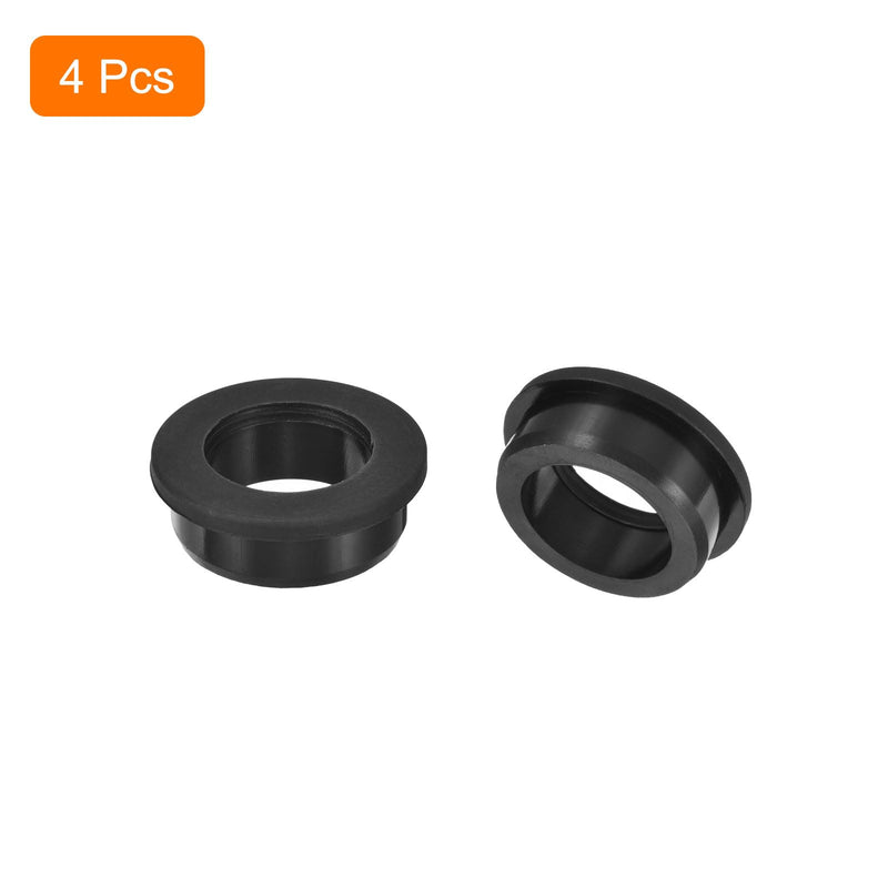 uxcell 4Pcs Rubber Grommets 1-1/2"(38mm) Drill Hole, 1-1/8"(28mm) ID Hole Top Hat Grommet Black Silicone Rubber Hole Plug Gasket for Wiring, Automotive 1-1/8"ID, 1-1/2"DH 4