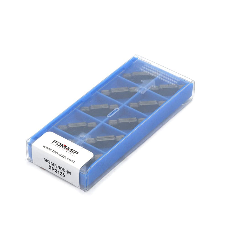 MGMN400-M Carbide Grooving Inserts for MGEHR/L and MGIVR/L Grooving Cut-Off Tool Holder, Installed with KOLORY, PVD Coating, 10pcs
