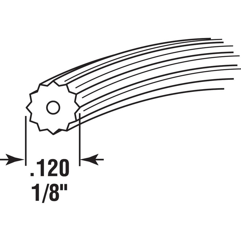 Prime-Line P 7516 0.120 In. x 25 foot, Black Spline (1 Roll)