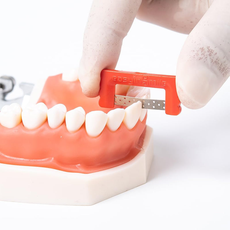 10pcs Easyinsmile IPR Dental Kit Orthodontic Interproximal Enamel Reduction Strips Tooth Polish Abrasive Saw Oral Care Cleaning Tool (Multicolor) Multicolor