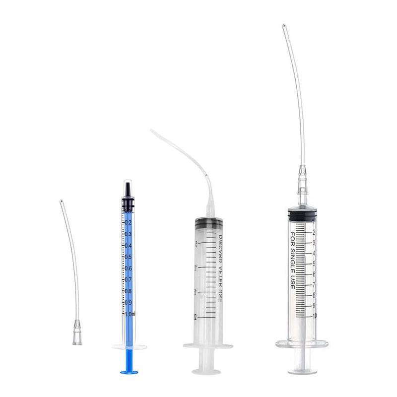 3 Set Bird Feeding Syringe Set with Soft Tubes, Pet Parrot Milk Feeding Syringe, Kitten Puppy Feeder Measuring Tools for Parrot,Dog, Cat, Small Animals (1ml+5ml+10ml)