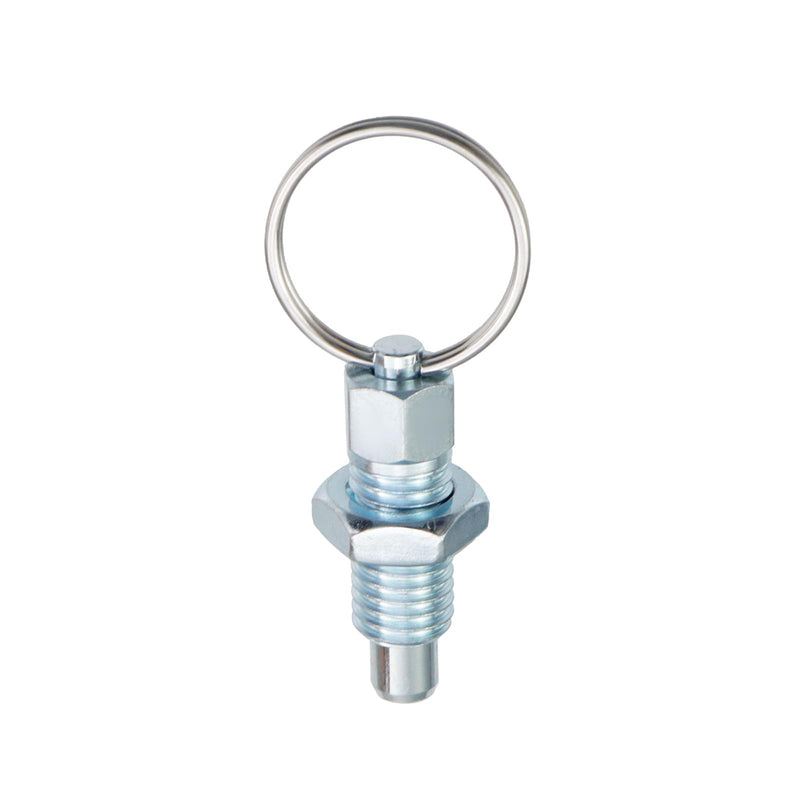 4PcsStainless Steel Spring Plunger Hand-Retractable Spring Plunger M12 Knob Plunger with Pull Ring (M12-1.75-8) M12-1.75-8 4