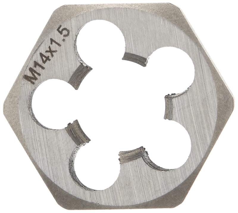 Drill America - DWTMHX14X1.5 m14 X 1.5 Carbon Steel Hex Rethreading Die, DWT Series Standard Hex Die