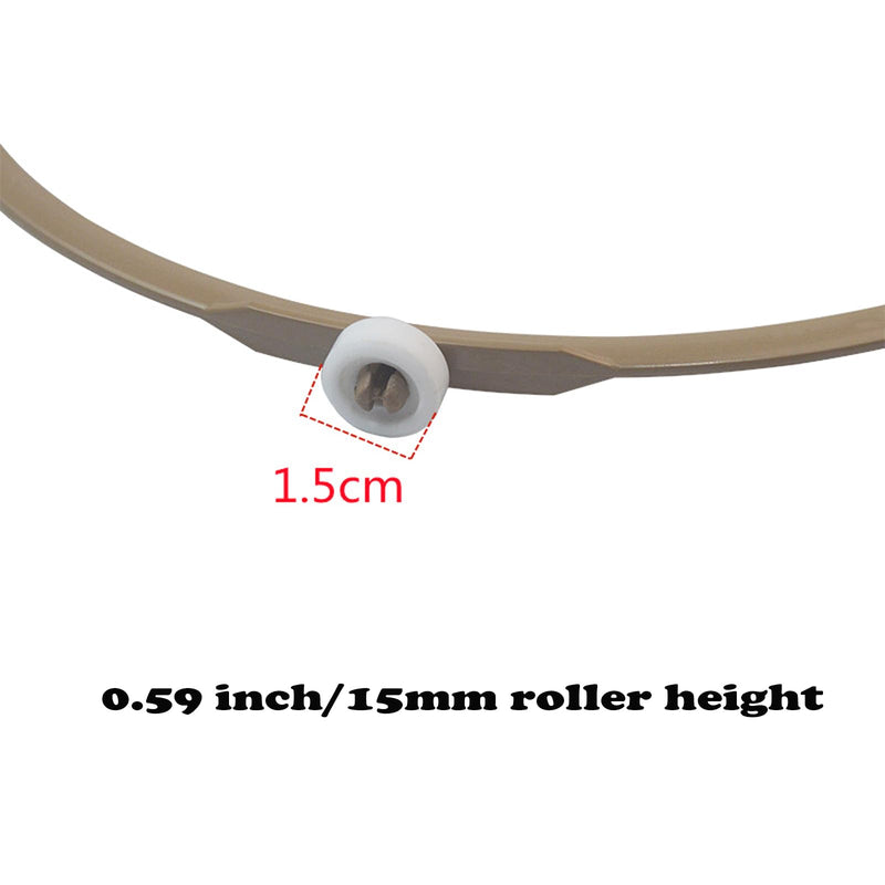 8.8 Inch Microwave Turntable Ring Microwave Roller Ring, Glass Plate Tray Support Holder, Replacement Inner Ring - for Microwave Oven Glass Turntable Plate. Roller Height 15 mm 8.7inch outside diameter, 15mm roller height