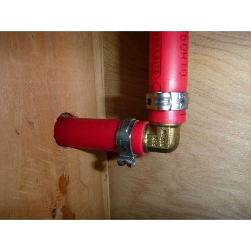 1/2 Inch PEX 90 Degree Elbow Connector Fitting Crimp Brass for PEX Pipe Tubing, No Lead 5 in Pack