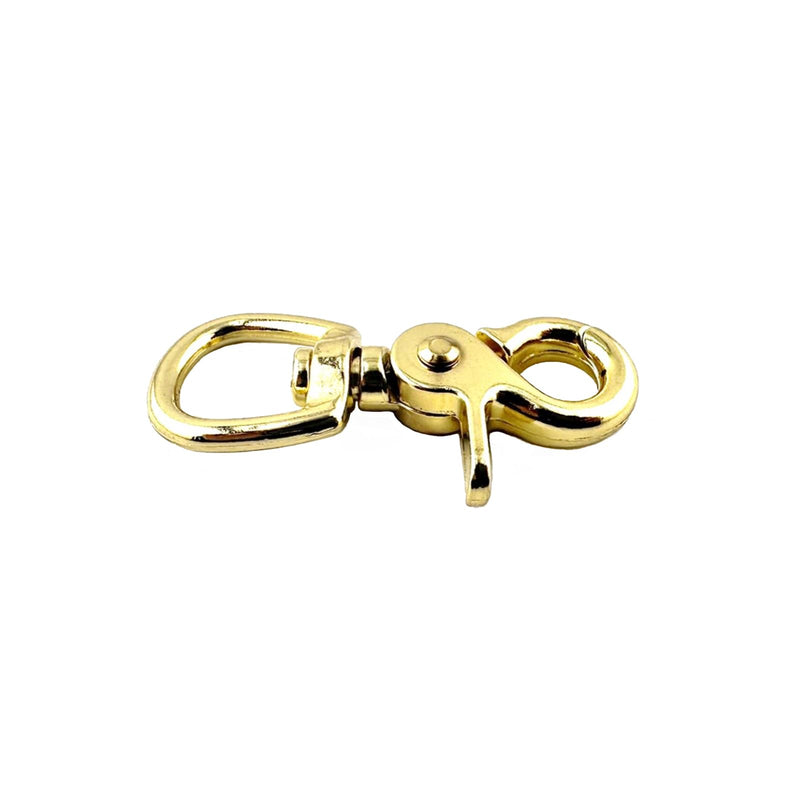 Heavy Duty Oval Eye Swivel Trigger Scissor Snap Nickel Plated 3/4" 0.75 Inch 19 mm Round Eye Clip Hooks Durable for Equine Horse Stable Reins Halter Leads Marine Nickel Plated Oval Eye Gold 2