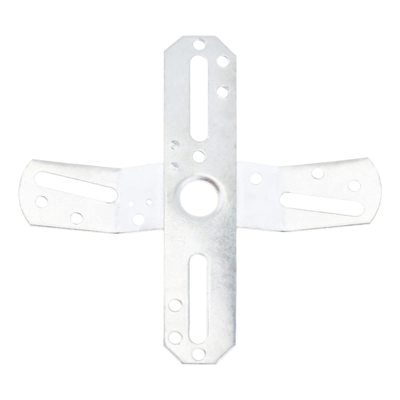 RTNLIT 4" Light Fixture Mounting Bracket, Universal Chandelier Crossbar 180 Rotation and Fixed, Cross-Shaped Lighting Parts with Screws and Nuts, 1 Pack
