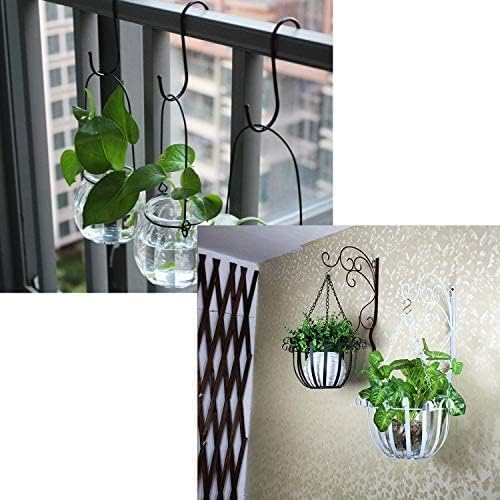 S-Shaped Hooks 20 Packs of 3.2 Inches Black, Heavy Metal S-Shaped Hooks, Suitable for Kitchen, Bathroom, Office, Garden or Outdoor Activities
