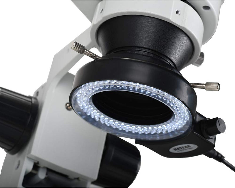 144 LED Stereo Microscope Ring Light Illuminator Adjustable Lamp White + 12V 1A Adapter