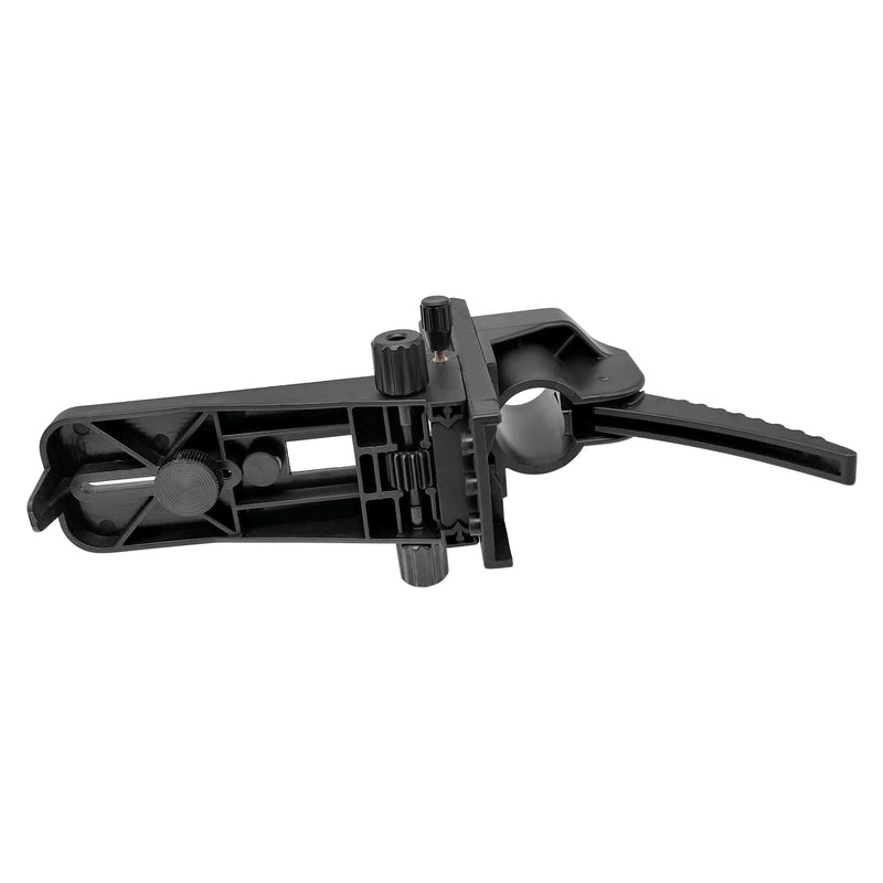 Mounting Bracket Clamp with 1/4"-20 Male Thread and 5/8"-11 Adapter, Adjustable Laser Level Pole Clamp with Bubble Level for Rotary and Line Lasers, Heavy-Duty Bracket for Telescoping Poles