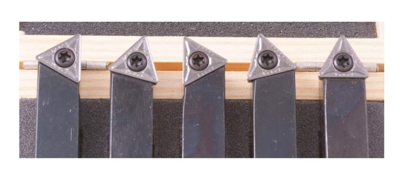 HHIP 2003-0003 1/2 Inch 5 Piece Indexable Carbide Turning Tool Set 1 /2" Shank 5 Piece, Set No - ST 8