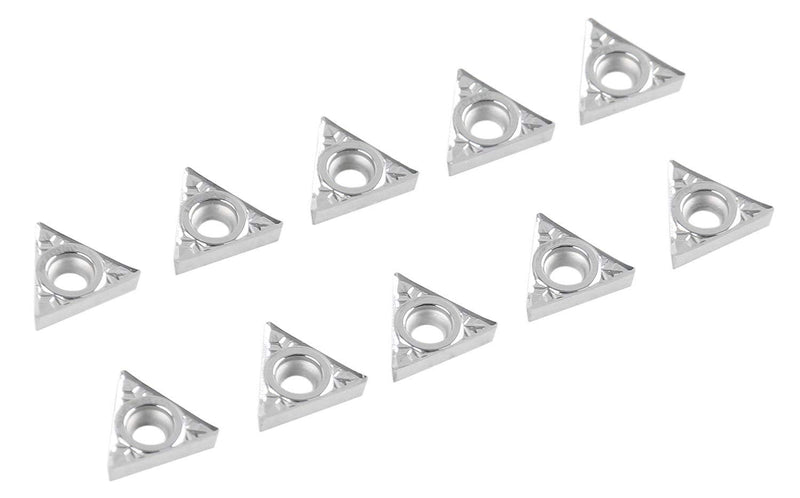 Accusize TCGT21.51-LH Carbide Inserts for Aluminum, 10 Pcs/Box | Lathe Turning Inserts, Positive-Rake TCGT110204-LH, 1/4 in I.C., 3/32 in Thick, 1/64 in Radius, 2024-1024x10 TCGX21.51-LH